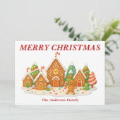 ジンガーお洒落ブレッドビレッジシーンクリスマス シーズンカード (スタンド正面)