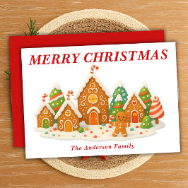 ジンガーお洒落ブレッドビレッジシーンクリスマス シーズンカード