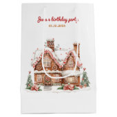 ジンガーカラフルブレッドハウスバースデーパーティー ミディアムペーパーバッグ (裏面)