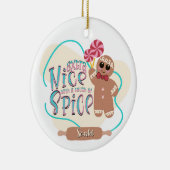 ジンガーパーソナライズされたブレッドのクリスマス飾り セラミックオーナメント (右)