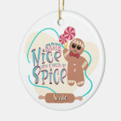 ジンガーパーソナライズされたブレッドのクリスマス飾り セラミックオーナメント (左)