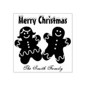 ジンガーパーソナライズされたブレッドクリスマスホリデーファミリー ラバースタンプ (インプリント)