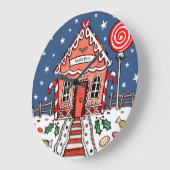 ジンガーパーソナライズされたブレッドハウスアクリル時計 ラージ壁時計 (傾斜)