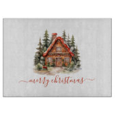 ジンガーパーソナライズされたブレッドハウスクリスマスホリデー カッティングボード (正面)