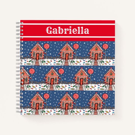 ジンガーパーソナライズされたブレッドハウスノート ノートブック (正面)