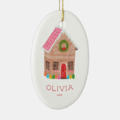 ジンガーパーソナライズされたブレッドハウス セラミックオーナメント (右)