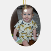 ジンガーパーソナライズされたブレッドハウス セラミックオーナメント (裏面)