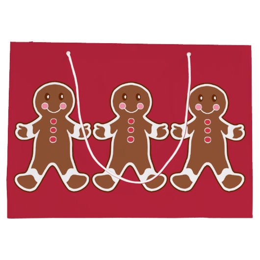 ジンガーパーソナライズされたブレッドボーイズ抱き枕 ラージペーパーバッグ (裏面)