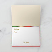 ジンガーブレッドおもしろいホリデーサンキューユー サンキューカード (内部)