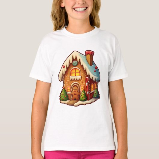ジンガーブレッドの家 Tシャツ (正面)