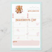 ジンガーブレッドウィーズヴィンテージファームハウスレシピページ (裏面)