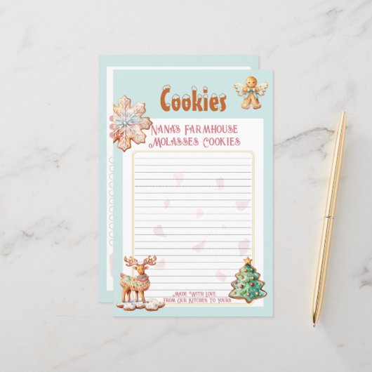 ジンガーブレッドウィーズヴィンテージファームハウスレシピページ (正面/裏面インサイチュ)