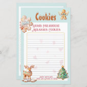 ジンガーブレッドウィーズヴィンテージファームハウスレシピページ (正面/裏面)