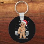ジンガーブレッドウェイトリフティングトレーニングボディビル キーホルダー (正面)