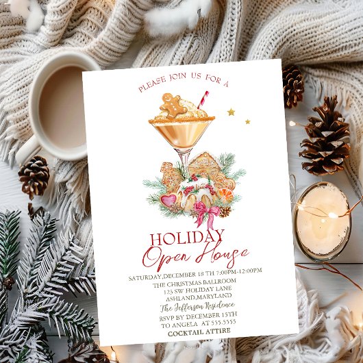 ジンガーブレッドカクテルクッキーズホリデーオープンハウス 招待状