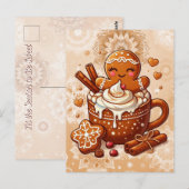 ジンガーブレッドガールズホットココアホットタブリトリート ポストカード (正面/裏面)