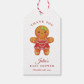 ジンガーブレッドガールベビーシャワーメッセージカード ギフトタグ (正面)
