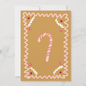 ジンガーブレッドガールベビーシャワー招待状 招待状 (裏面)