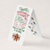 ジンガーブレッドキッチンツリー&レシピカード 名刺 (裏面)