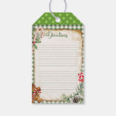 ジンガーブレッドキッチンレシピギフトラベル ギフトタグ (裏面)