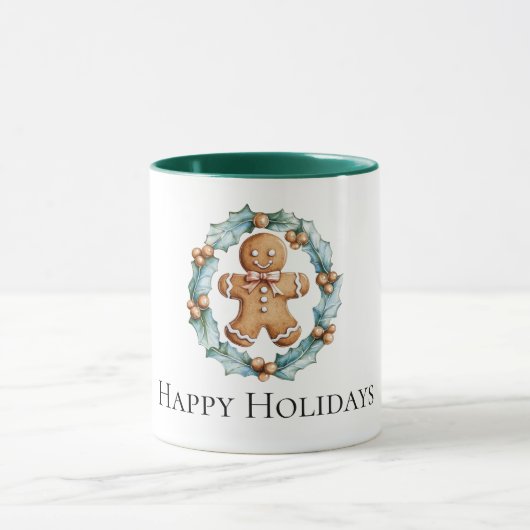 ジンガーブレッドクッキーのリース マグカップ (中央)