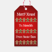 ジンガーブレッドクッキーズホリデーパーティー ギフトタグ (裏面)