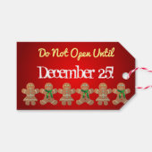 ジンガーブレッドクッキーズホリデーパーティー ギフトタグ (正面(横))