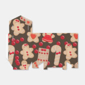 ジンガーブレッドクッキーホリデークッキー交換パーティー フェイバーボックス (折り畳みなし)