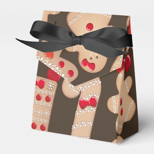 ジンガーブレッドクッキーホリデークッキー交換パーティー フェイバーボックス (正面サイド)