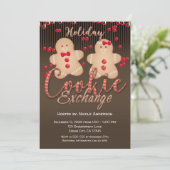 ジンガーブレッドクッキーホリデークッキー交換パーティー 招待状 (スタンド正面)