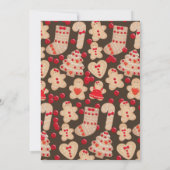 ジンガーブレッドクッキーホリデークッキー交換パーティー 招待状 (裏面)