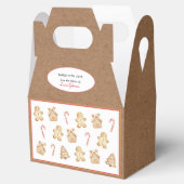 ジンガーブレッドクリスマスクッキー交換クラフト紙 フェイバーボックス (オープン)