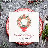 ジンガーブレッドクリスマスホリデークッキー交換 スタンダードカクテルナプキン