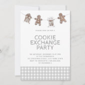 ジンガーブレッドグレージンガムクッキー交換スワップ 招待状 (正面)