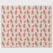 ジンガーブレッドサンタキャンディーケーンベイゲラッピング紙 ラッピングペーパー (フラット)