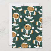 ジンガーブレッドサンタフォトベビー初めてのクリスマス シーズンカード (裏面)