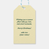 ジンガーブレッドテニスグランドスラム🎾🎄カスタム文字 ギフトタグ (裏面)