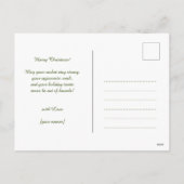 ジンガーブレッドテニスグランドスラム🎾🎄カスタム文字 シーズンポストカード (裏面)