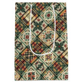 ジンガーブレッドテニスグランドスラム🎾🎄カスタム文字 ミディアムペーパーバッグ (裏面)