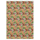 ジンガーブレッドトレインホリデーテーブルクロス テーブルクロス (正面)