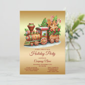 ジンガーブレッドトレインホリデーパーティー 招待状 (スタンド正面)
