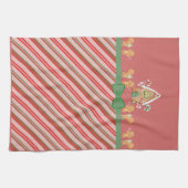 ジンガーブレッドハウスとジンジャーブレッドマン キッチンタオル (横)