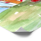 ジンガーブレッドハウスと棒つきキャンデー ポスター (角)