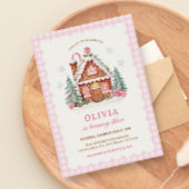 ジンガーブレッドハウスガールバースデーパーティーの招待 招待状