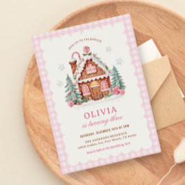 ジンガーブレッドハウスガールバースデーパーティーの招待 招待状