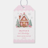 ジンガーブレッドハウスガールバースデーパーティー ギフトタグ (裏面)
