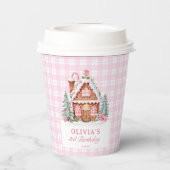 ジンガーブレッドハウスガールバースデーパーティー 紙コップ (裏面)