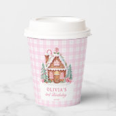 ジンガーブレッドハウスガールバースデーパーティー 紙コップ (正面)