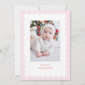 ジンガーブレッドハウスガール1st誕生日パーティー写真 招待状 (裏面)