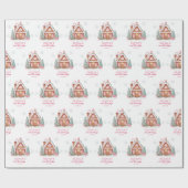 ジンガーブレッドハウスガール1st誕生日パーティー ラッピングペーパー (フラット)